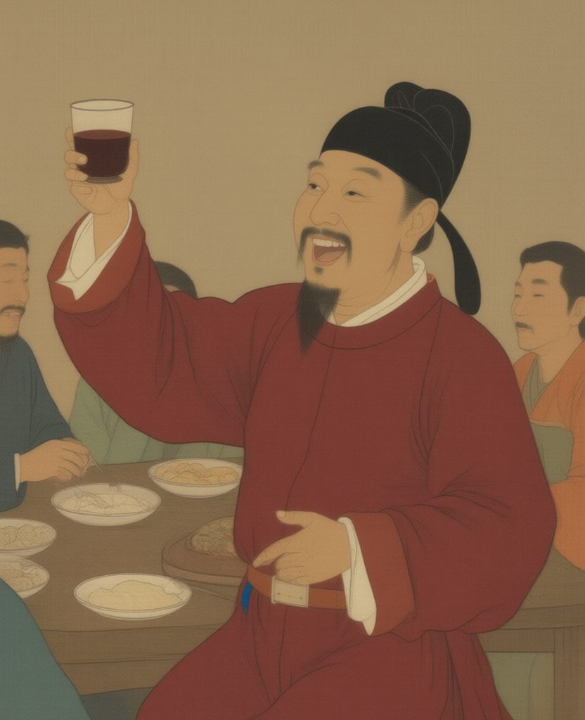 The patriarch at a feast
